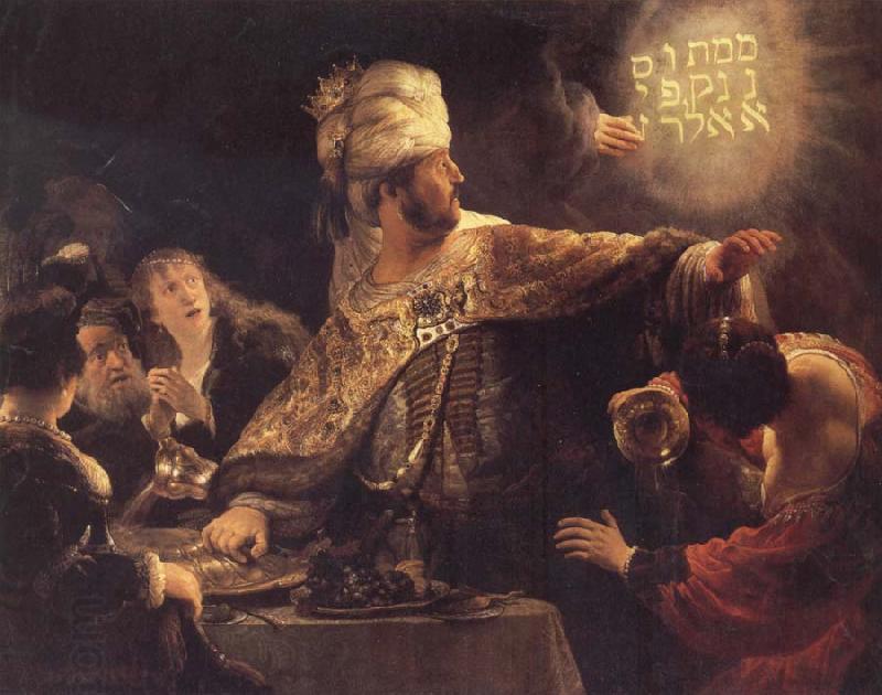 REMBRANDT Harmenszoon van Rijn The Feast of Belsbazzar China oil painting art